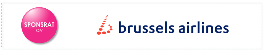 Bild på sponsring med flygbolaget Brussels Airlines