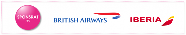 Bild på sponsring med flygbolagen British Airways och Iberia