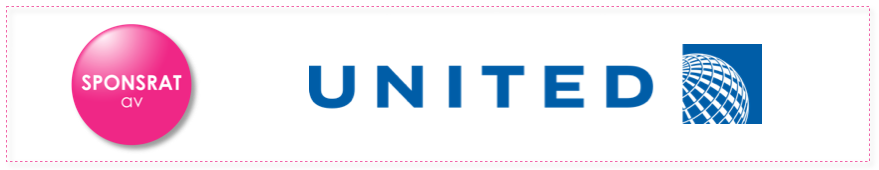 Bild på sponsring med flygbolaget United Airlines