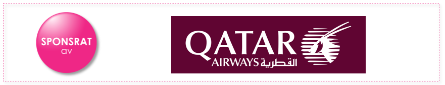 Bild på sponsring med flygbolaget Qatar Airways