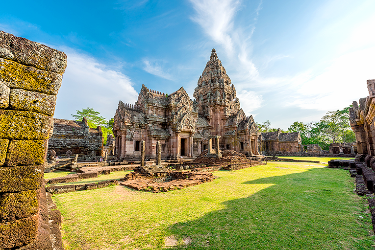 Bild på tempel i Phanom Rung, Thailand