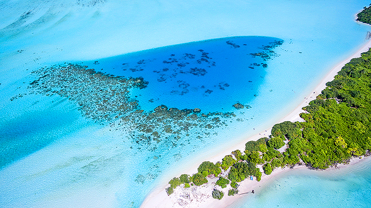 Bild på ö i Maldiverna
