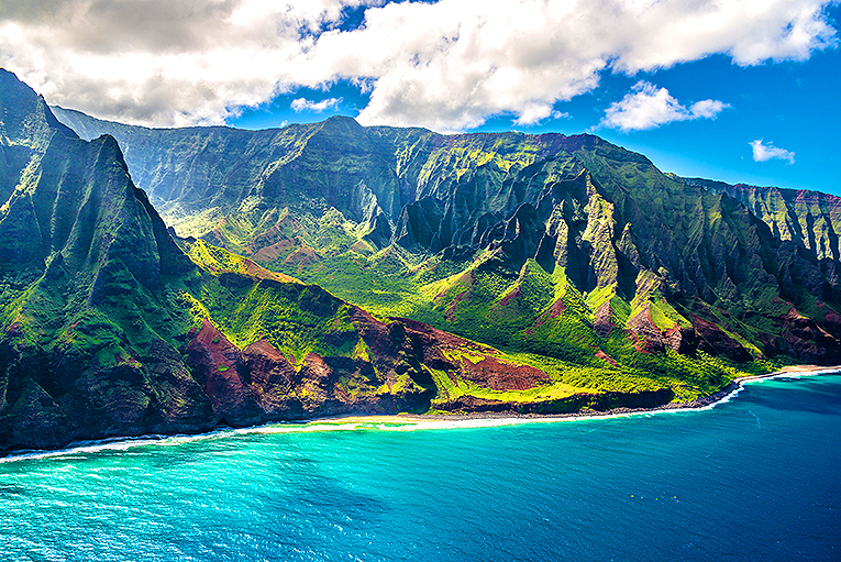 Bild från Nā Pali-kusten på Kauai, Hawaii