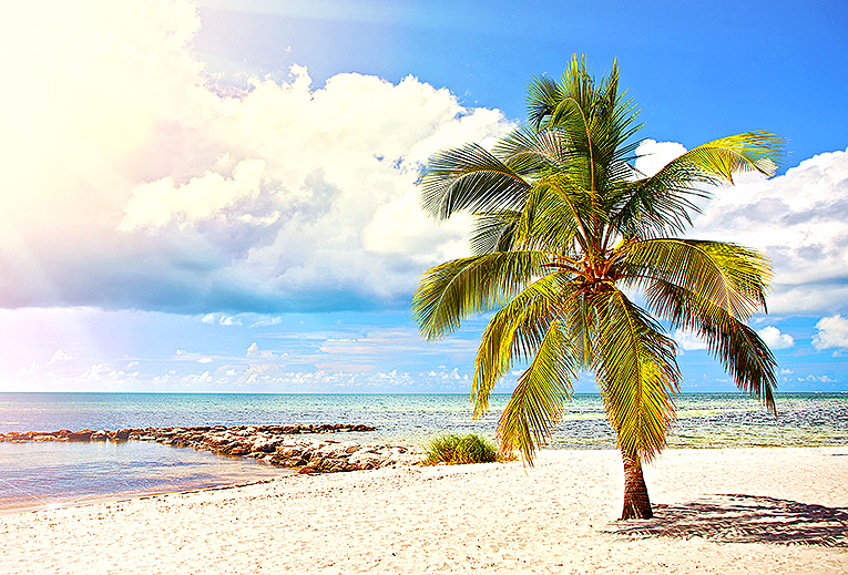 Bild från strand i Key West, Florida