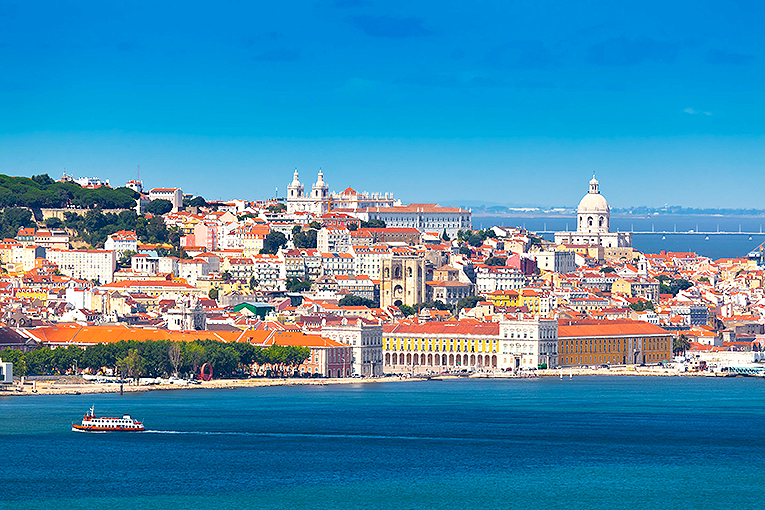 Bild över Lissabon i Portugal