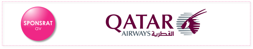 Bild på sponsring med flygbolaget Qatar Airways