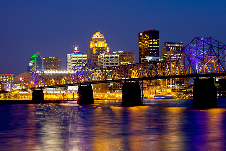 Bild på staden Louisville i Kentucky