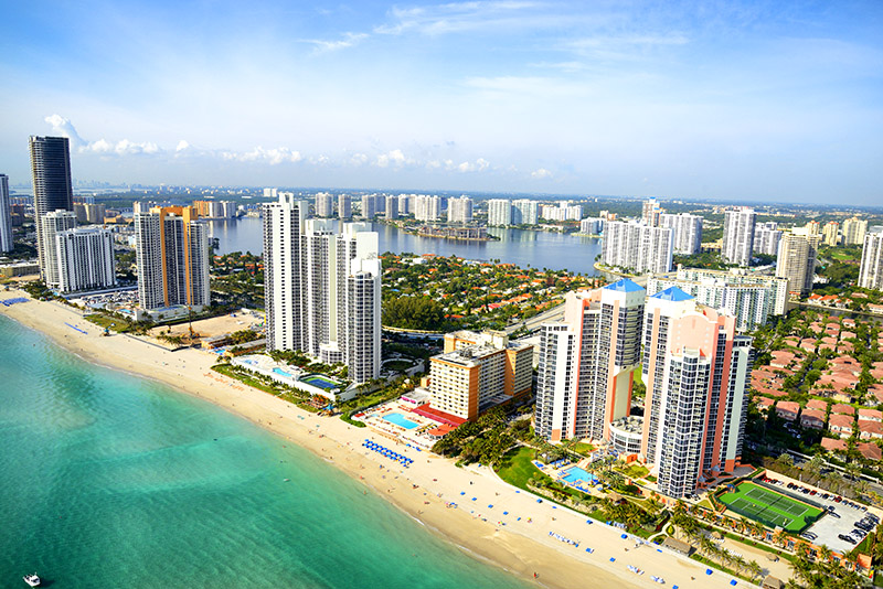 Bild på Miami Beach i Florida, USA