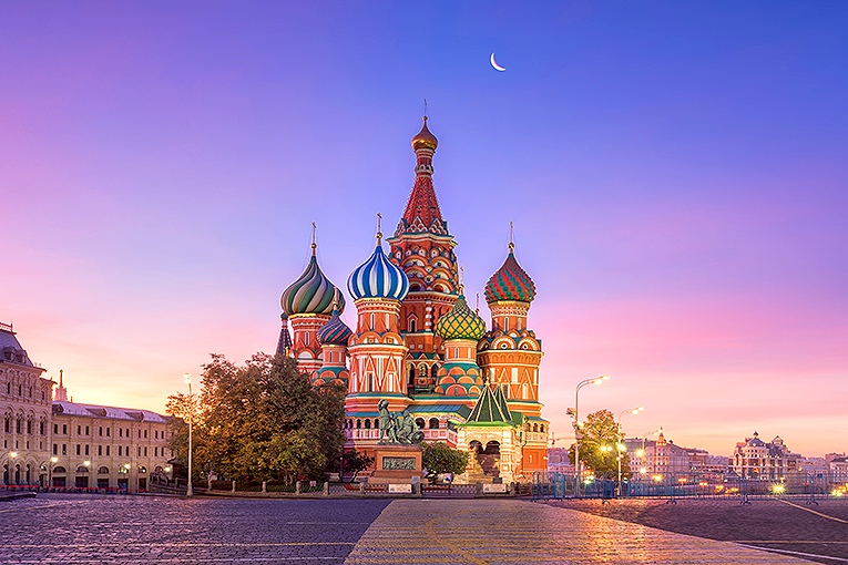 Bild på Kreml och röda torget i Moskva, Ryssland