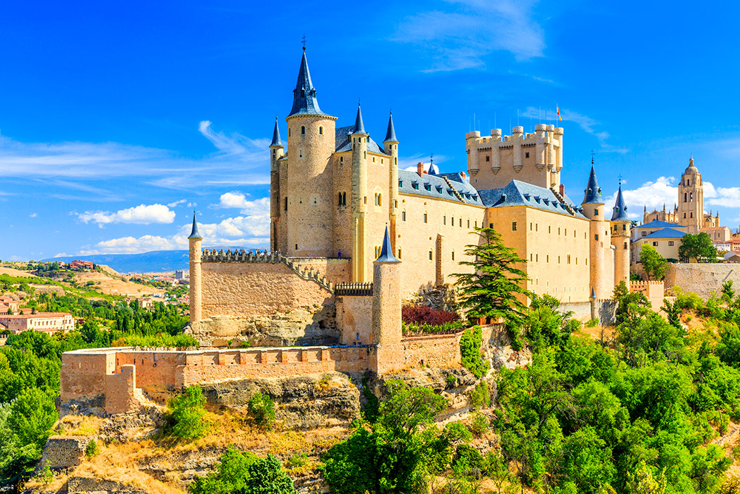 Bild på slottet Alcazar de Segovia i Spanien