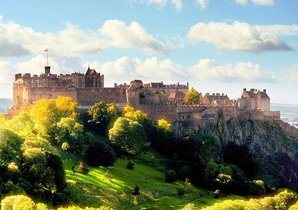 Bild på slottet Edinburgh Castle i Skottland