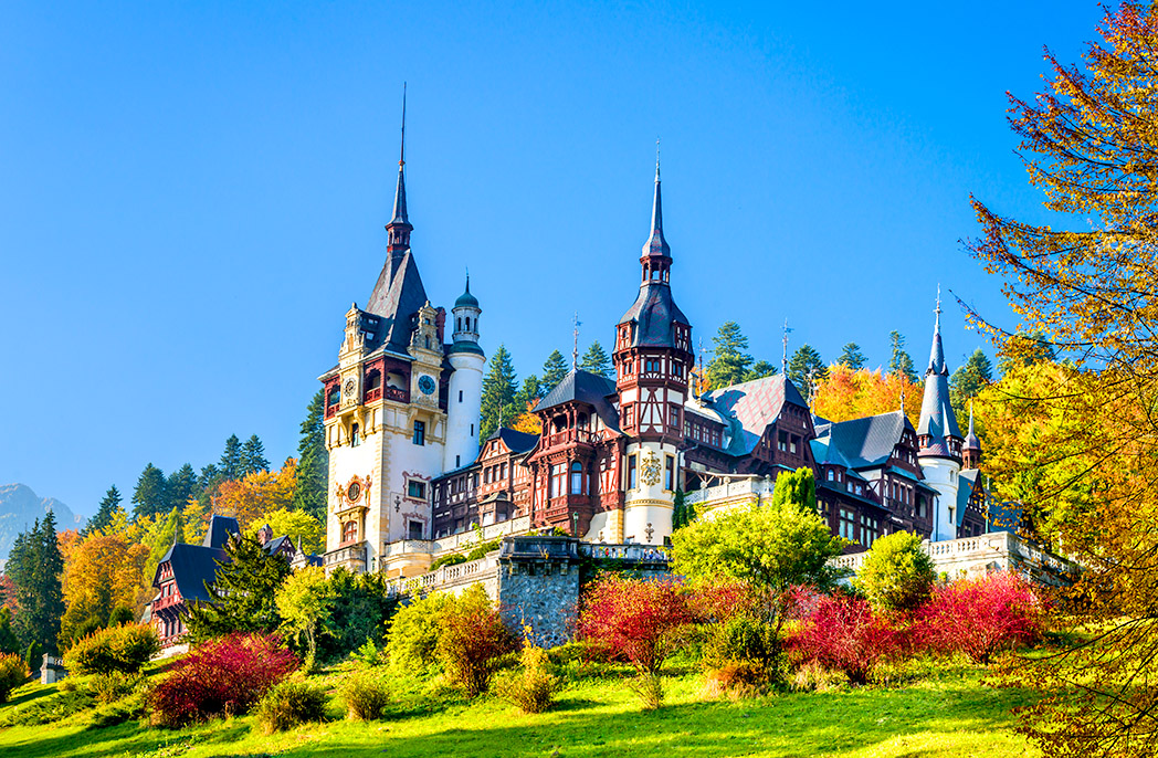 Bild på slottet Peles i Rumänien