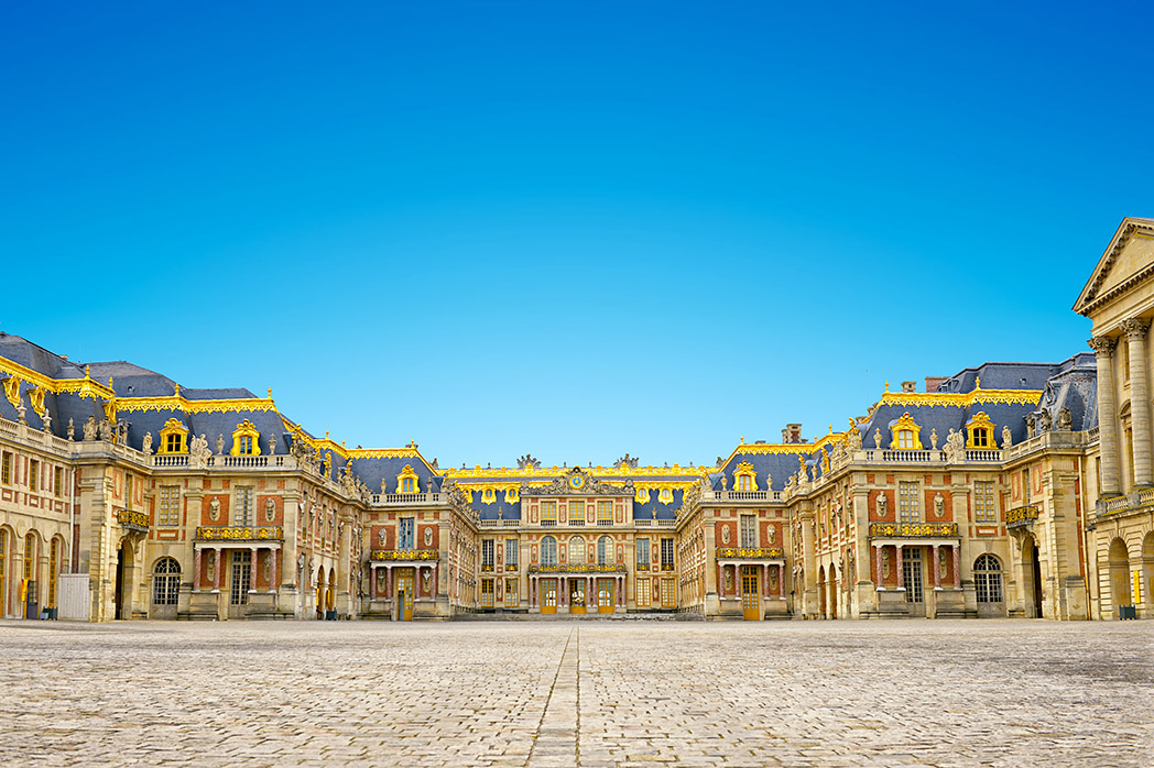 Bild på slottet i Versailles, Frankrike