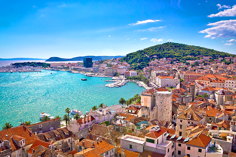 Bild på staden Split i Kroatien