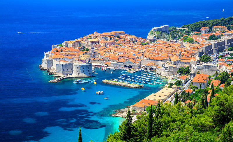 Bild på staden Dubrovnik i Kroatien