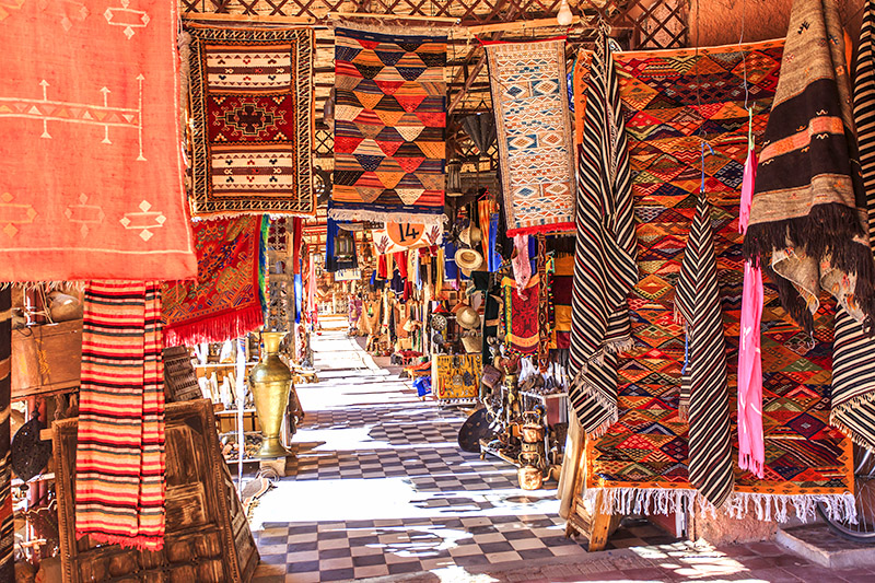 Bild från en souk i Marocko