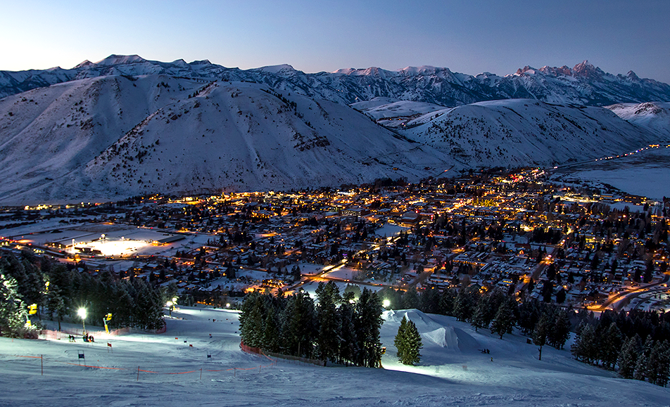 Bild från skidorten Jackson Hole i USA