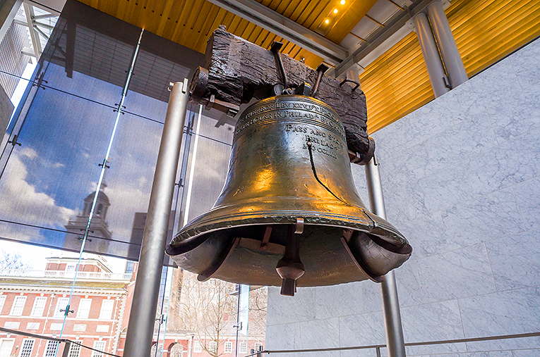 Bild på Liberty Bell i Philadelphia, USA