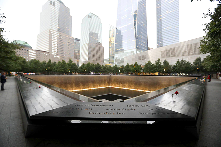 Bild på 9/11 memorial i New York City, USA