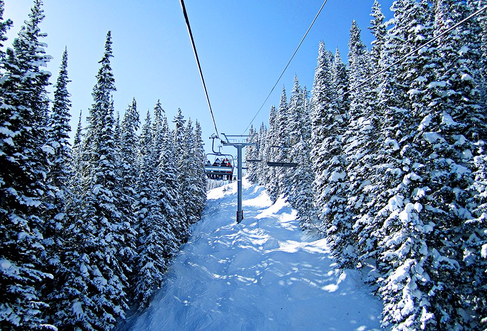 Bild från skidorten Vail i USA