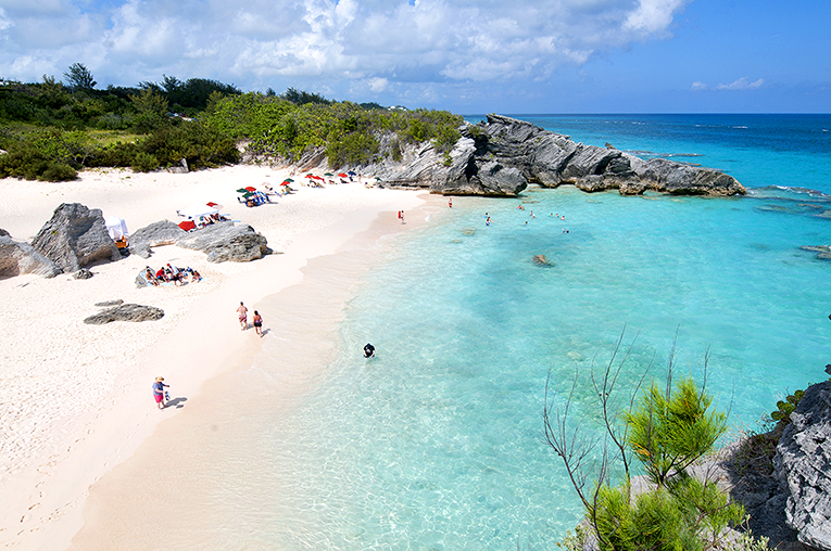 Bild från strand på Bermuda