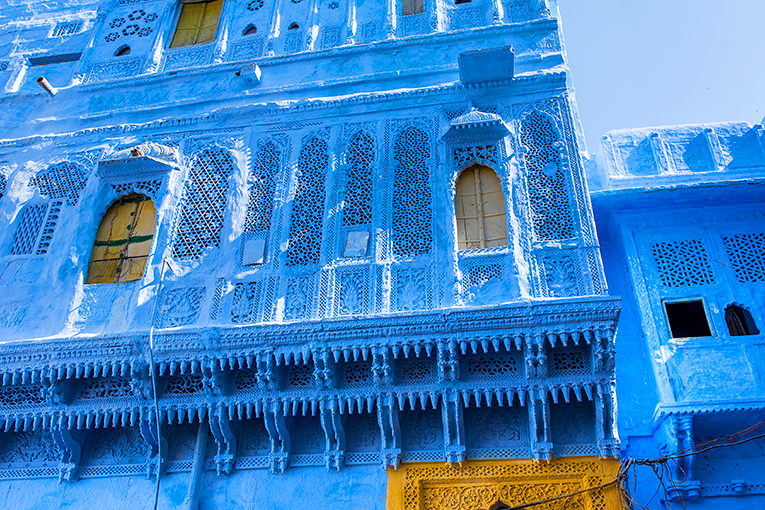 Bild från den blåa staden Jodhpur i Indien