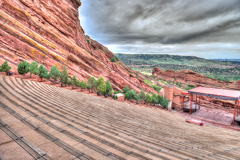 Bild från Red Rocks Park i Denver, USA