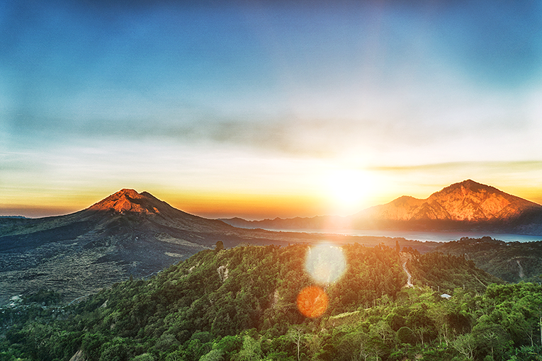 Bild på Mount Batur på Bali, Indonesien