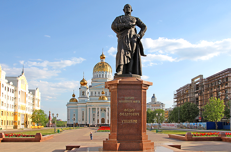 Bild på staty i Saransk, Ryssland