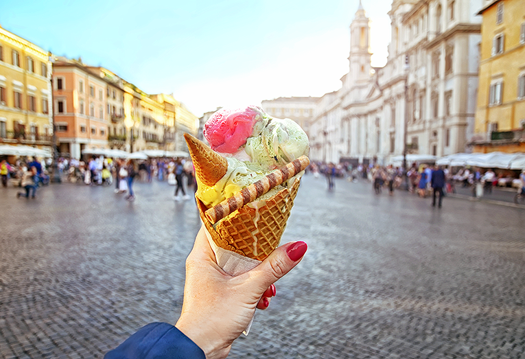 Bild på glass i Rom, Italien