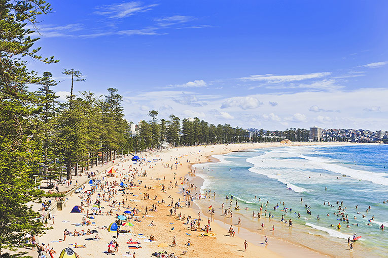 Bild från Manly Beach i Sydney