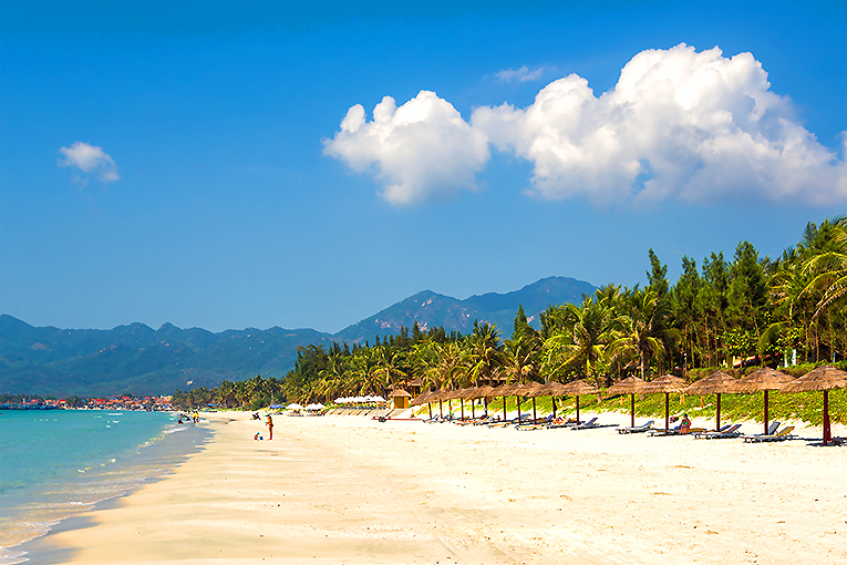 Doc Let beach with white sand, Vietnam
