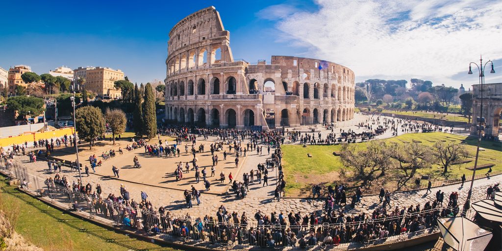 Rome Colosseum wachtrij