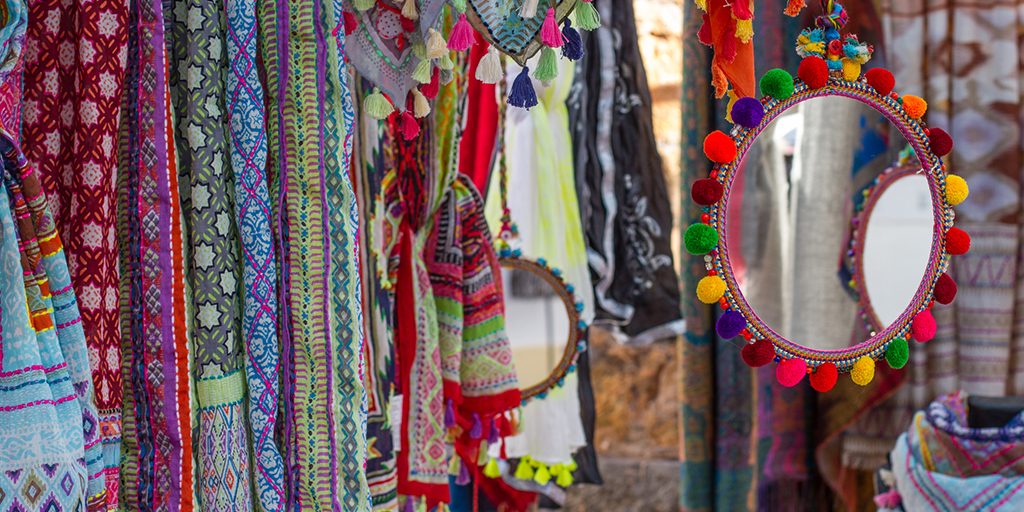 Las Dalias hippiemarkten van Ibiza